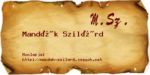 Mandák Szilárd névjegykártya