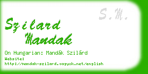 szilard mandak business card