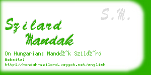 szilard mandak business card